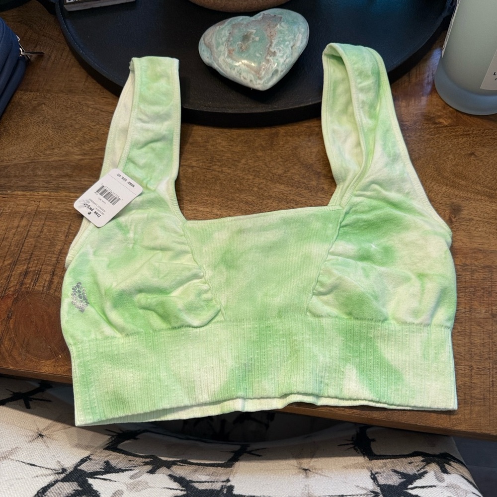 Free People Electric Pistachio Tie-Dye Bralette